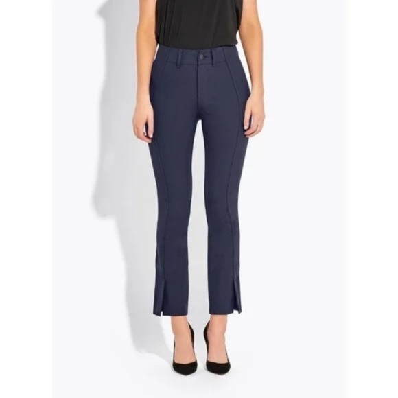 AYR The Sizzle Tonal Seamed Pants in Navy Blue 2 Business Casual - Picture 1 of 7